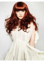 Capless Wavy Long Synthetic Wig With Bangs 