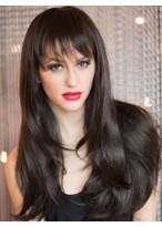 Straight Diaphanous Capless Synthetic Wig 