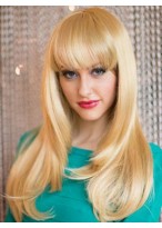 Long Capless Straight Synthetic Wig 