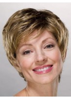 Short Boy Cut Layered Cynthia Synthetic Wig 