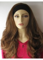 Synthetic Long Layered Wavy 3/4 Wigs 