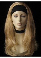 Long Straight Synthetic Hair 3/4 Wig 
