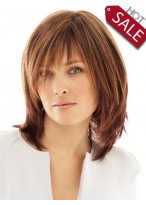 Discount Human Hair Medium Length Wig 