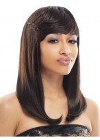 Affordable Human Hair Straight Capless Wig 