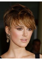 Nice Looking Keira Knightley Capless Synthetic Wig 