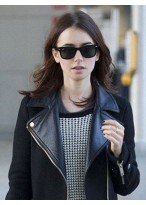 Gorgeous Lily Collins Lace Front Synthetic Wig 