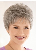 Gorgeous Short Capless Gray Wig For Woman 