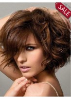 Comely Wavy Human Hair Capless Wig 