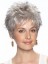Short Lace Front Synthetic Gray Wig